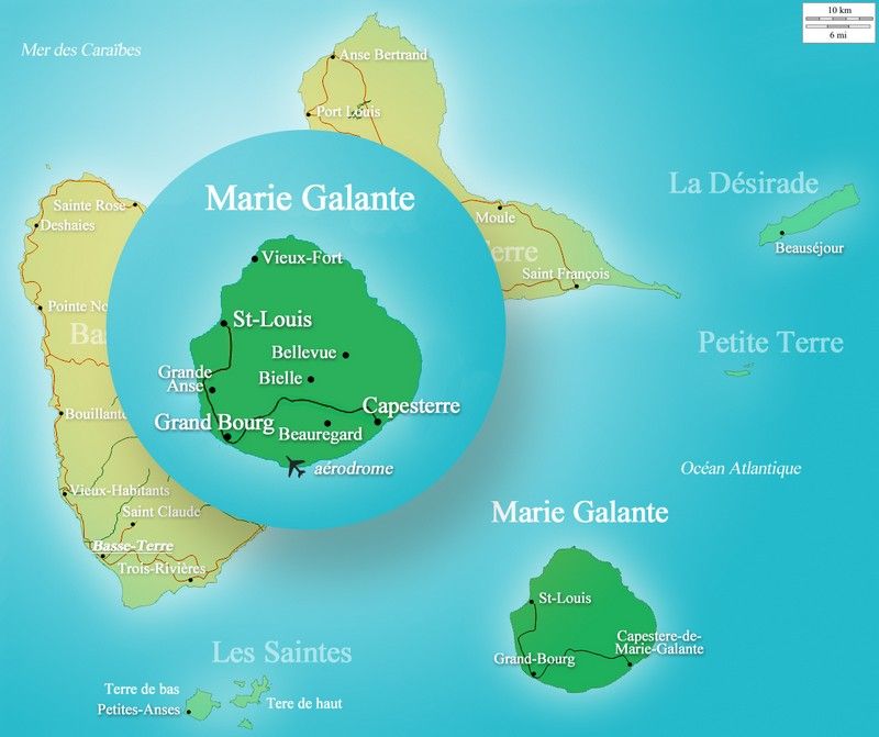 karte-marie-galante-archipel-guadeloupe Rum aus Guadeloupe - Marie-Galante