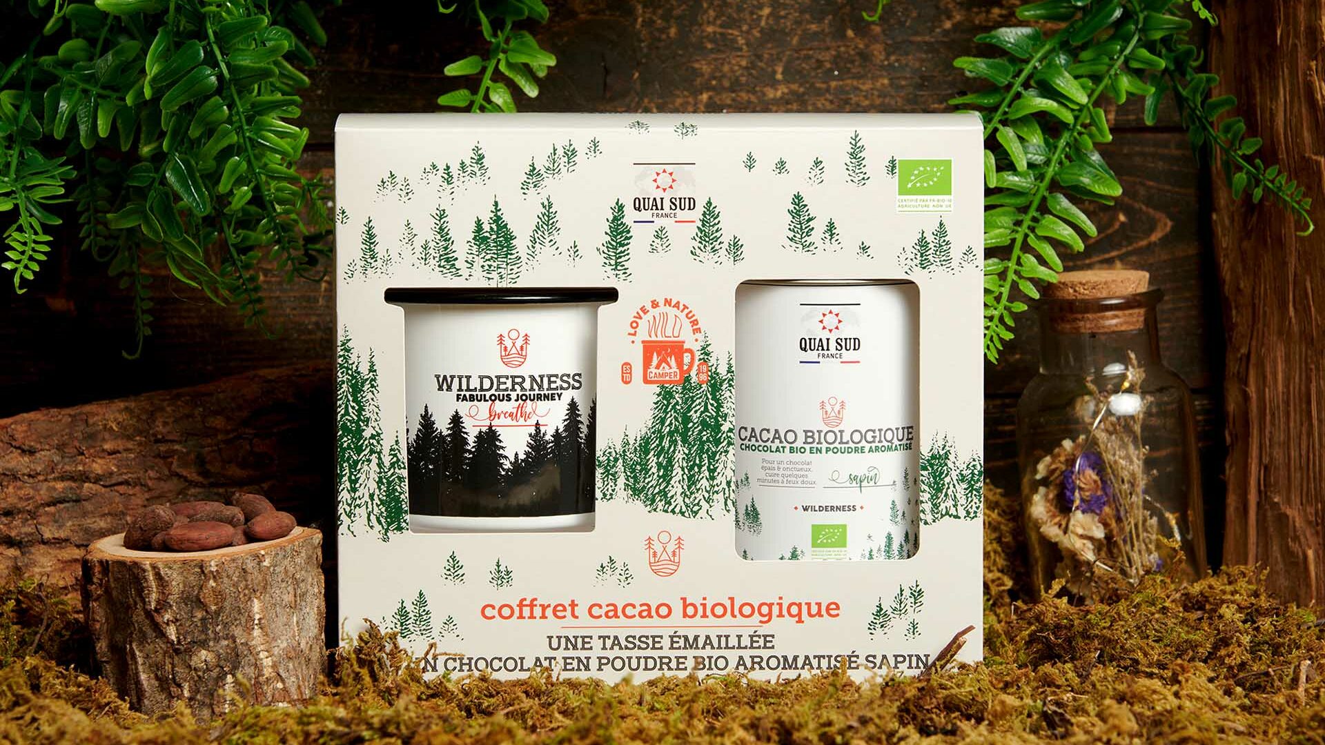 Wilderness Coffret Cacao Bio Aromatisé Sapin